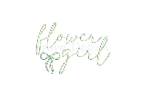 Coquette Flower Girl Embroidery Design