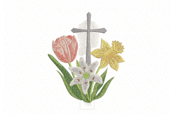 Easter Flowers Embroidery