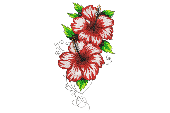 Hibiscus Flower Embroidery