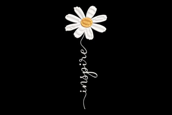 Inspire Daisy Flower Embroidery Design