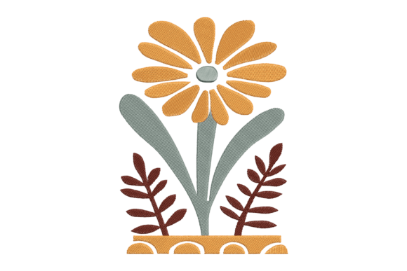 Modern Flower Embroidery Design