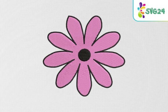 Pink Daisy Flower Embroidery Review