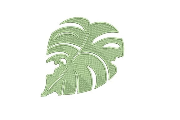 Tropical Leaf Embroidery Design